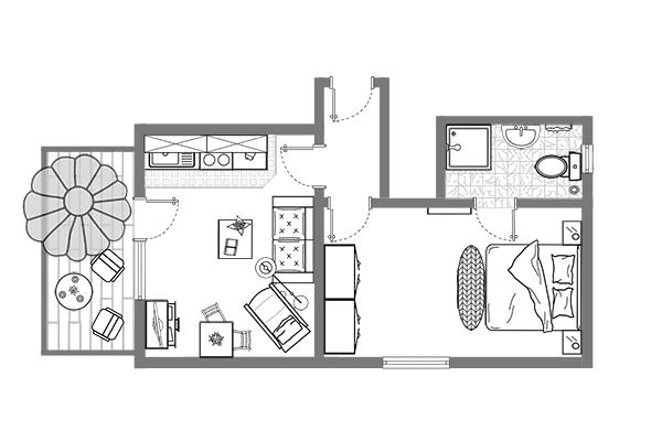 Grundriss Ferienwohnung Liekedeeler