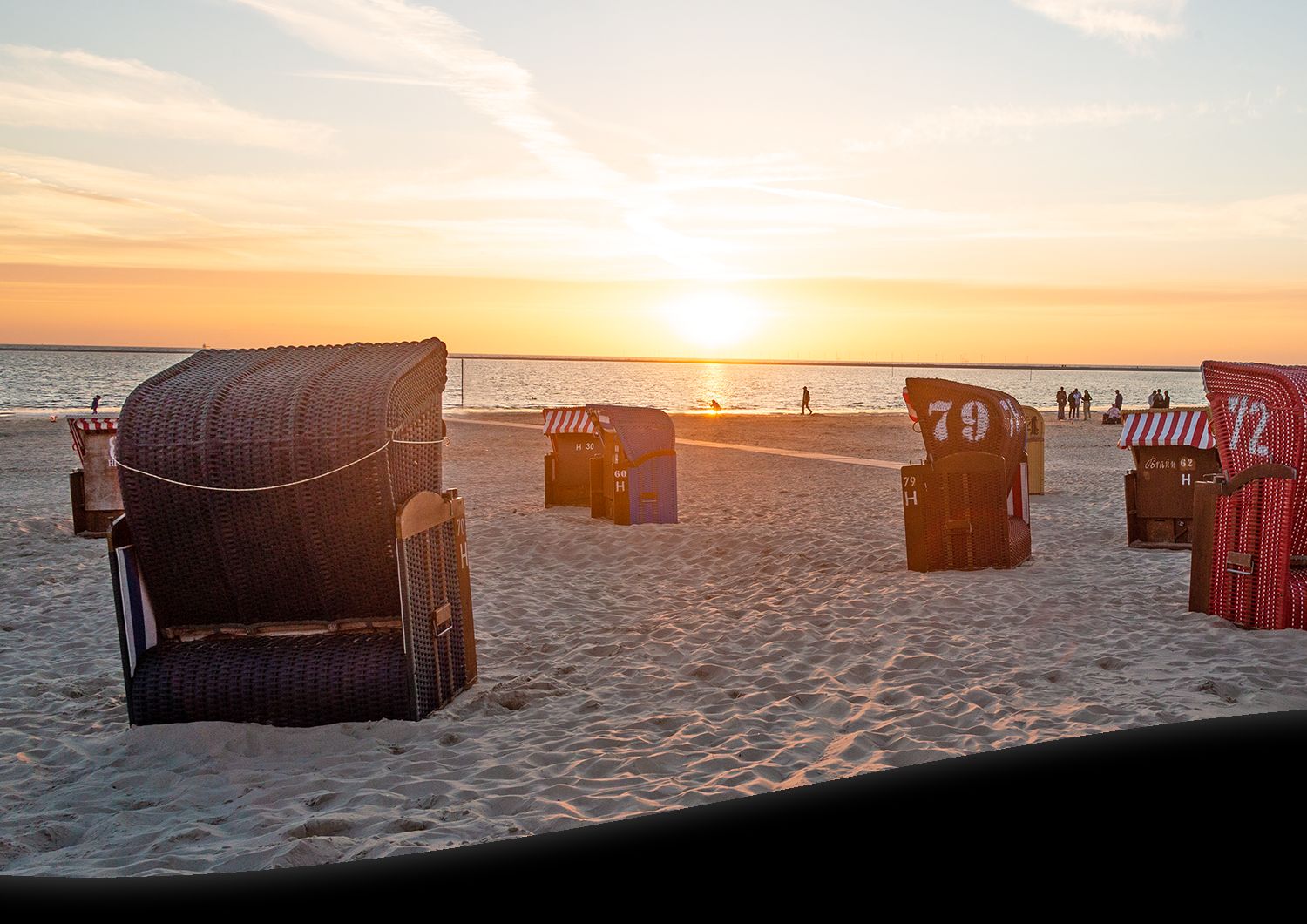 Sonnenuntergang am Borkumer Strand