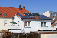 Rueckwärtige Sich auf Haus Waller